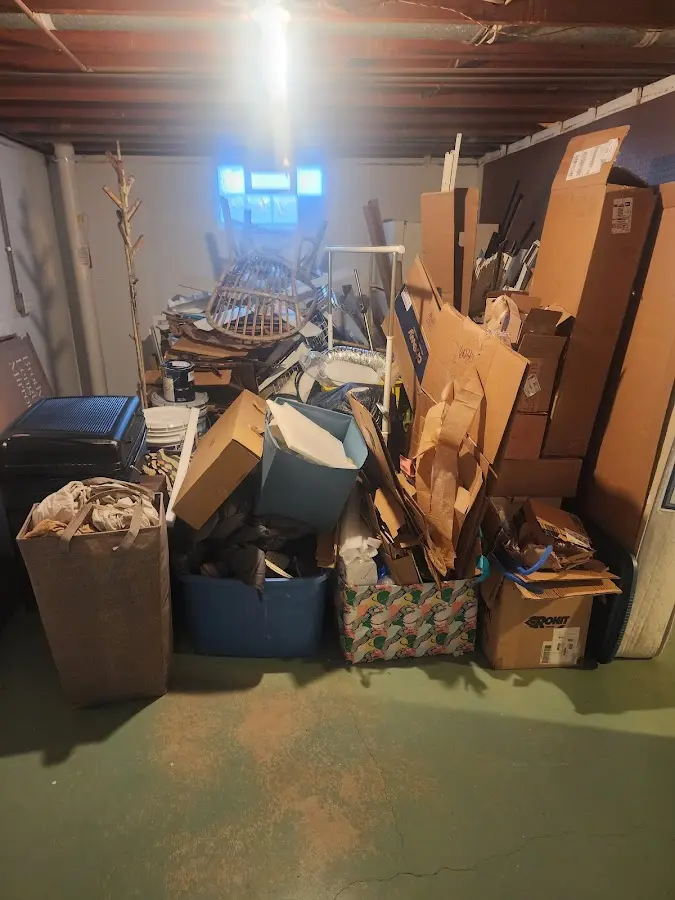 Roll-off dumpster container at job site for Concrete Dumpster Rental in Westford